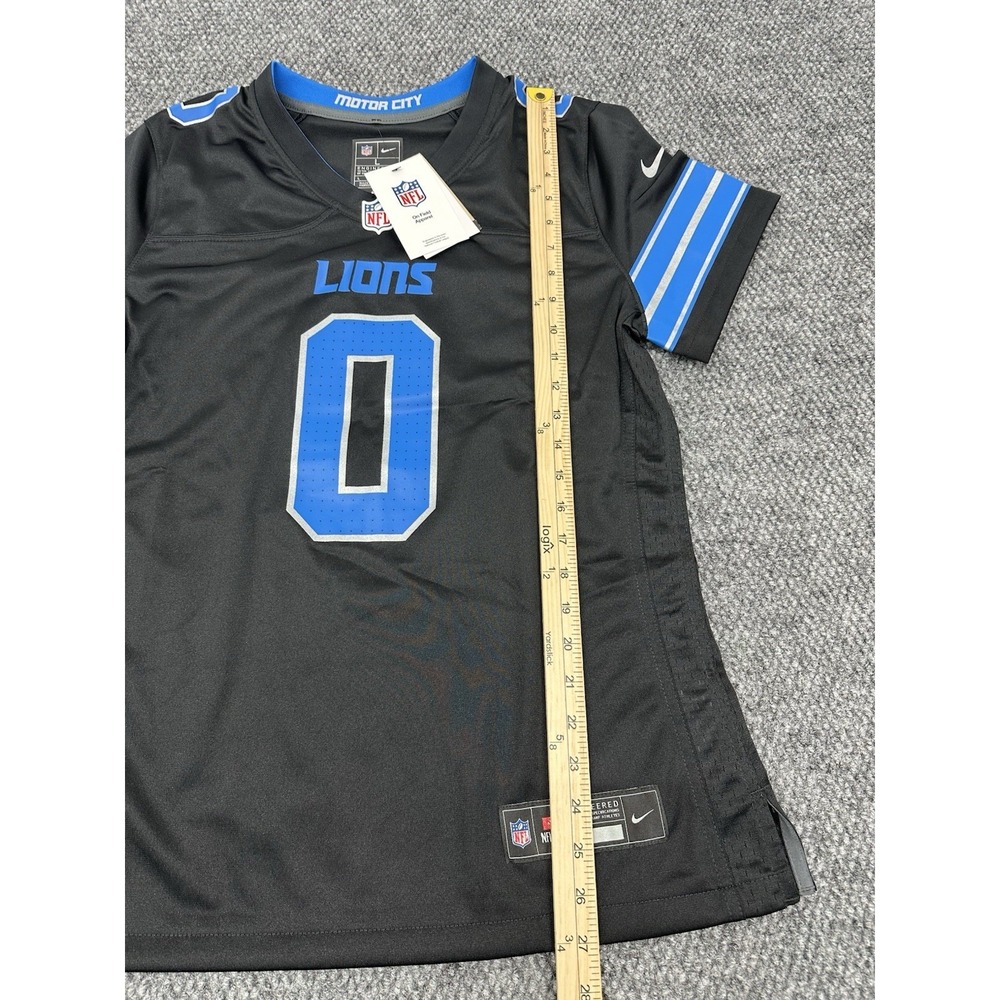 Jahmyr Gibbs Detroit Lions Nike NFL  Jersey Black - Women's Large • New $130 - Picture 8 of 9
